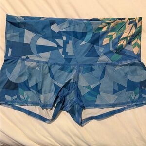 Teeki Blue and Green Patterned Shorts